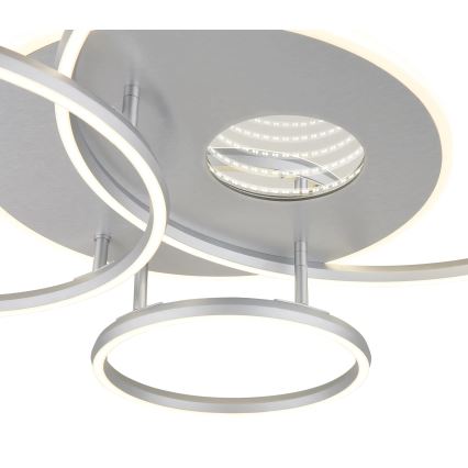 Globo - LED prigušivo stropno svjetlo LED/54W/230V 2700-6500K 90x70 cm srebrno + daljinsko upravljanje