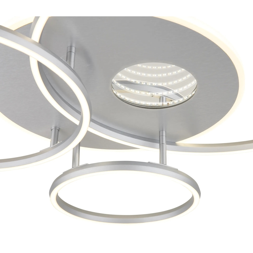 Globo - LED prigušivo stropno svjetlo LED/54W/230V 2700-6500K 90x70 cm srebrno + daljinsko upravljanje