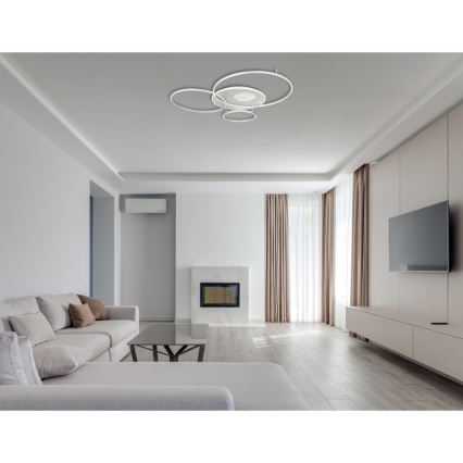 Globo - LED Prigušiva stropna svjetiljka LED/70W/230V 2700-6500K mat krom + daljinski upravljač