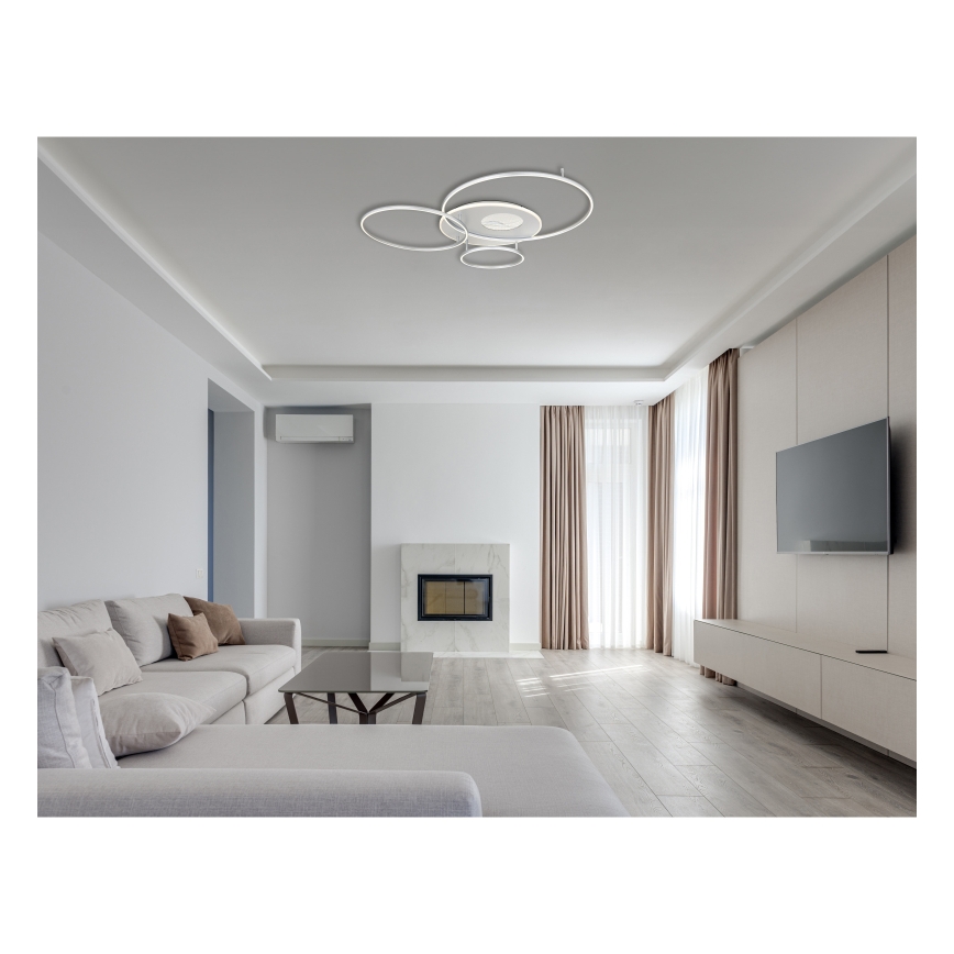 Globo - LED Prigušiva stropna svjetiljka LED/70W/230V 2700-6500K mat krom + daljinski upravljač