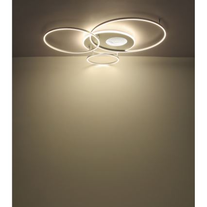 Globo - LED Prigušiva stropna svjetiljka LED/70W/230V 2700-6500K mat krom + daljinski upravljač