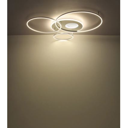 Globo - Prigušiva LED stropna svjetiljka LED/70W/230V 2700-6500K Wi-Fi Tuya matni krom + daljinski upravljač