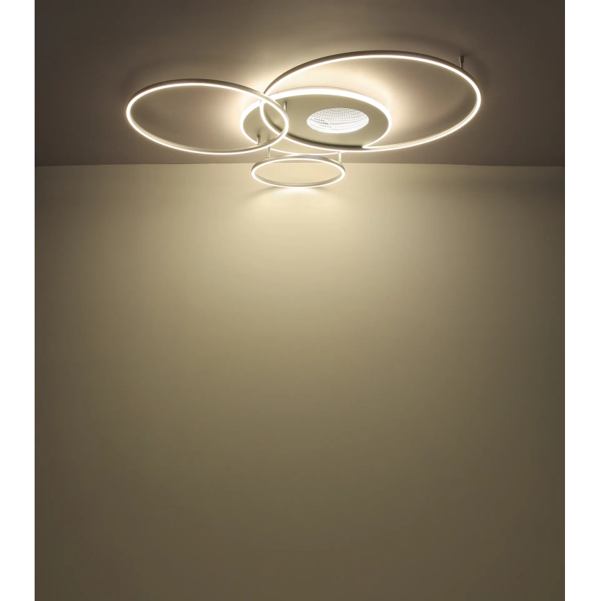 Globo - Prigušiva LED stropna svjetiljka LED/70W/230V 2700-6500K Wi-Fi Tuya matni krom + daljinski upravljač