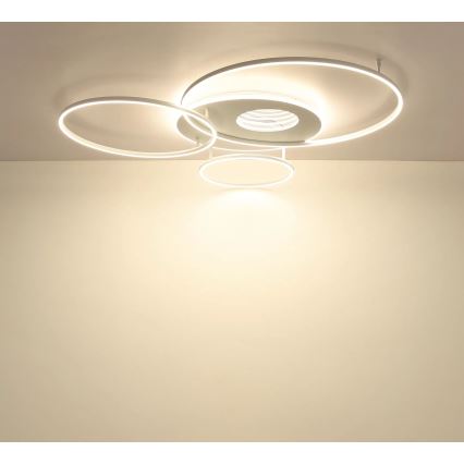 Globo - LED stropno svjetlo s mogućnošću prigušivanja LED/70W/230V 2700-6500K 105x26,5 cm bijela + daljinski upravljač