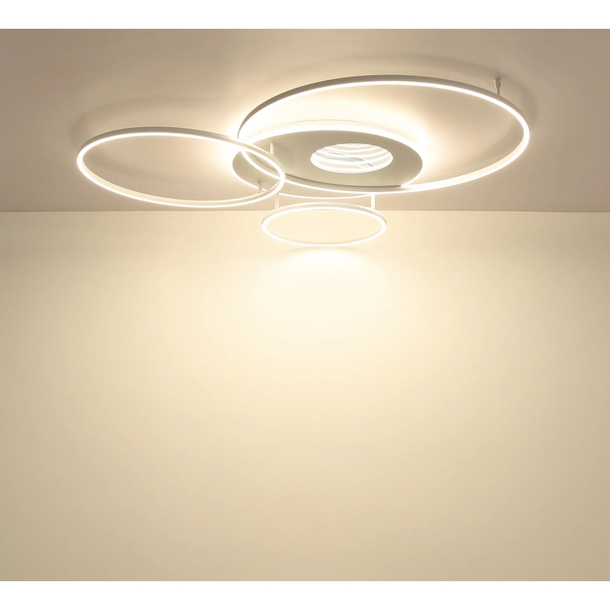 Globo - LED stropno svjetlo s mogućnošću prigušivanja LED/70W/230V 2700-6500K 105x26,5 cm bijela + daljinski upravljač