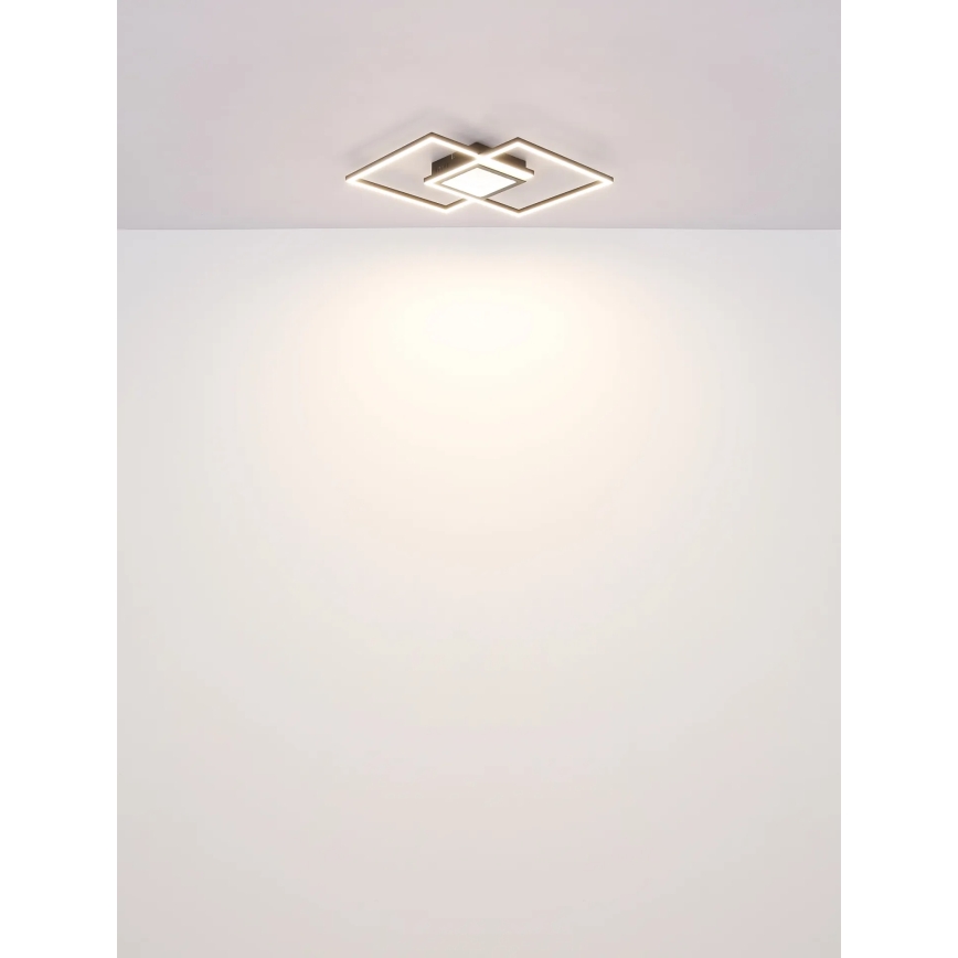 Globo - LED stropna svjetiljka s prigušivanjem LED/32W/230V 2700-6500K 42,6x42,6 cm crna + daljinski upravljač