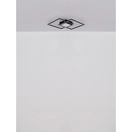 Globo - LED stropna svjetiljka s prigušivanjem LED/32W/230V 2700-6500K 42,6x42,6 cm crna + daljinski upravljač
