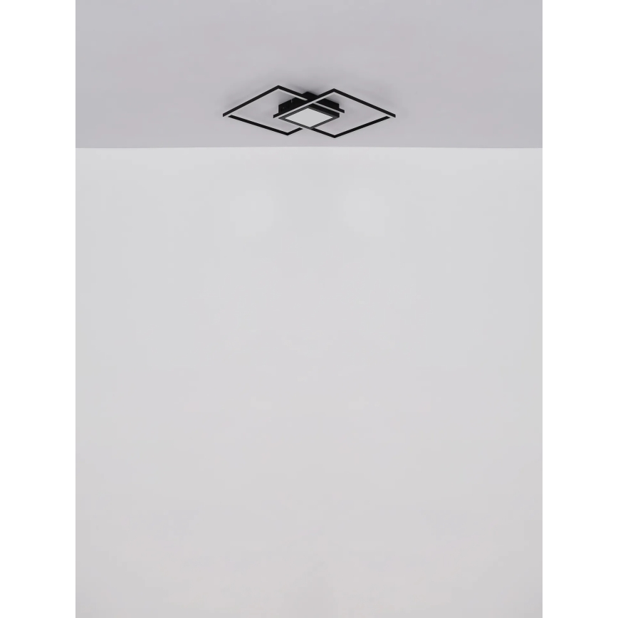 Globo - LED stropna svjetiljka s prigušivanjem LED/32W/230V 2700-6500K 42,6x42,6 cm crna + daljinski upravljač