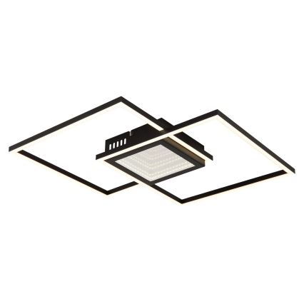 Globo - LED stropna svjetiljka s prigušivanjem LED/32W/230V 2700-6500K 42,6x42,6 cm crna + daljinski upravljač