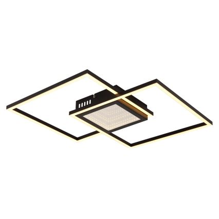 Globo - LED stropna svjetiljka s prigušivanjem LED/32W/230V 2700-6500K 42,6x42,6 cm crna + daljinski upravljač