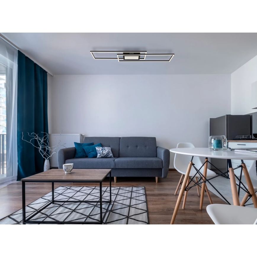 Globo - prigušiva LED stropna svjetiljka LED/42W/230V 2700-6500K 19,6x96 cm crna + daljinski upravljač