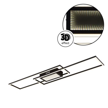 Globo - prigušiva LED stropna svjetiljka LED/42W/230V 2700-6500K 19,6x96 cm crna + daljinski upravljač