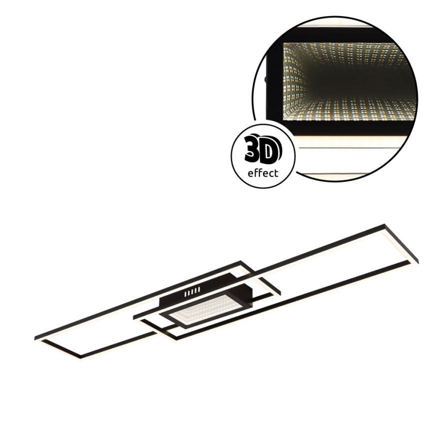 Globo - prigušiva LED stropna svjetiljka LED/42W/230V 2700-6500K 19,6x96 cm crna + daljinski upravljač