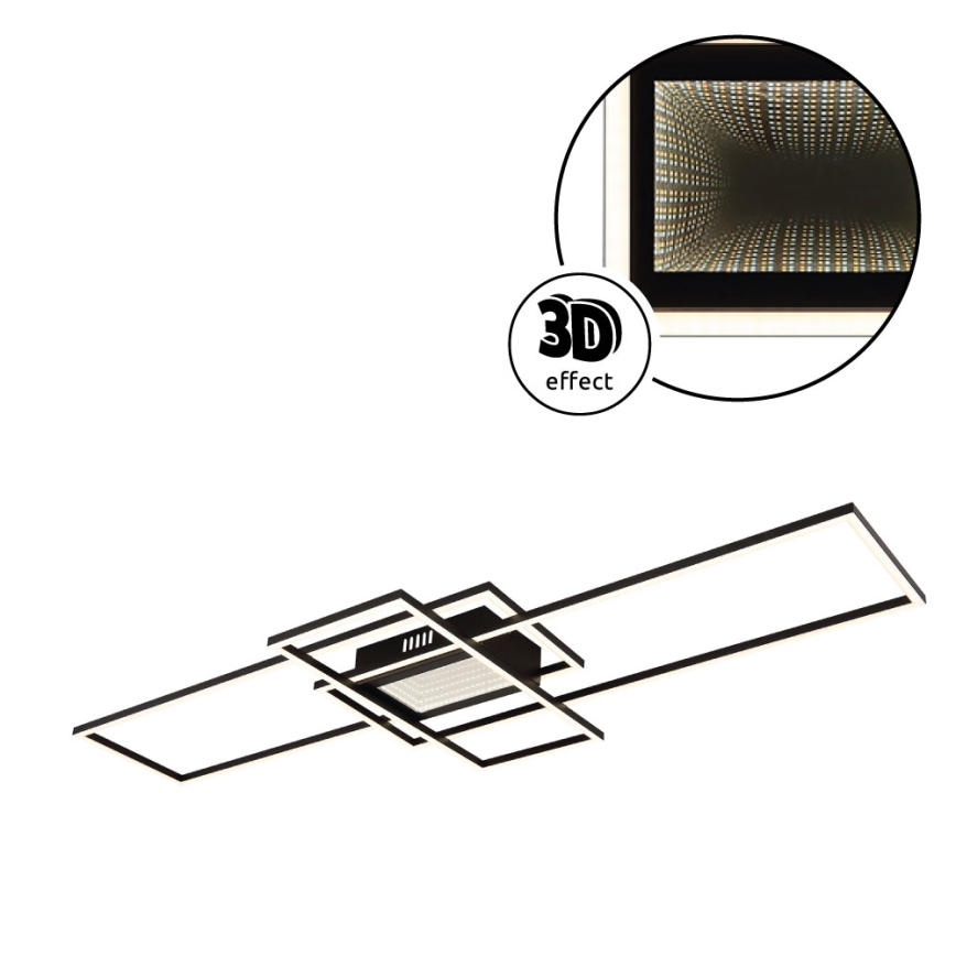 Globo - prigušivo LED stropno svjetlo LED/60W/230V 2700-6500K 42x110,8 cm crno + daljinski upravljač