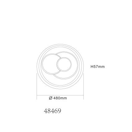 Globo - LED stropno svjetlo LED/36W/230V 3000/4000/6500K pr. 48 cm