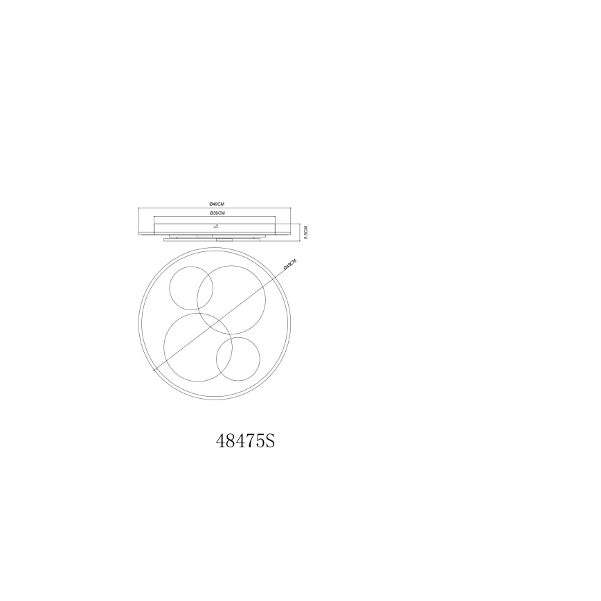 Globo - LED stropna svjetiljka LED/40W/230V 3000K Ø 49 cm