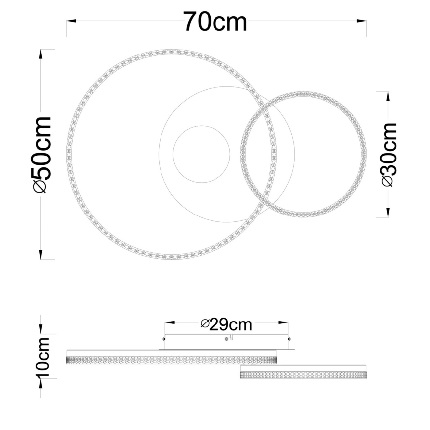 Globo - LED stropna svjetiljka LED/30W/230V 3000K 70x50 cm bež