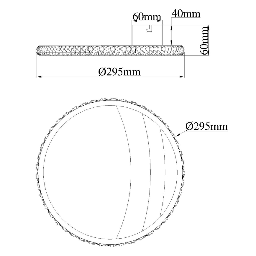 Globo - LED stropna svjetiljka LED/12W/230V 3000/4000/6000K Ø 29,5 cm zlatna
