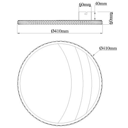 Globo - LED stropna svjetiljka LED/24W/230V 3000/4000/6000K Ø 41 cm zlatna