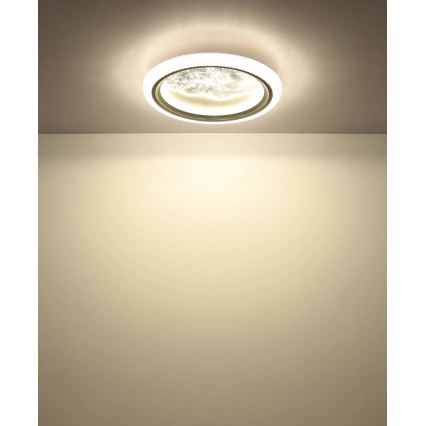 Globo - LED stropna svjetiljka LED/28W/230V 3000/4200/6000K promjer 39,5 cm srebrna