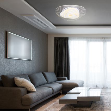 Globo - LED Prigušiva stropna svjetiljka LED/40W/230V 3000-6500K 50,2x48,8 cm Wi-Fi Tuya + daljinski upravljač