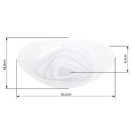 Globo - LED Prigušiva stropna svjetiljka LED/40W/230V 3000-6500K 50,2x48,8 cm Wi-Fi Tuya + daljinski upravljač