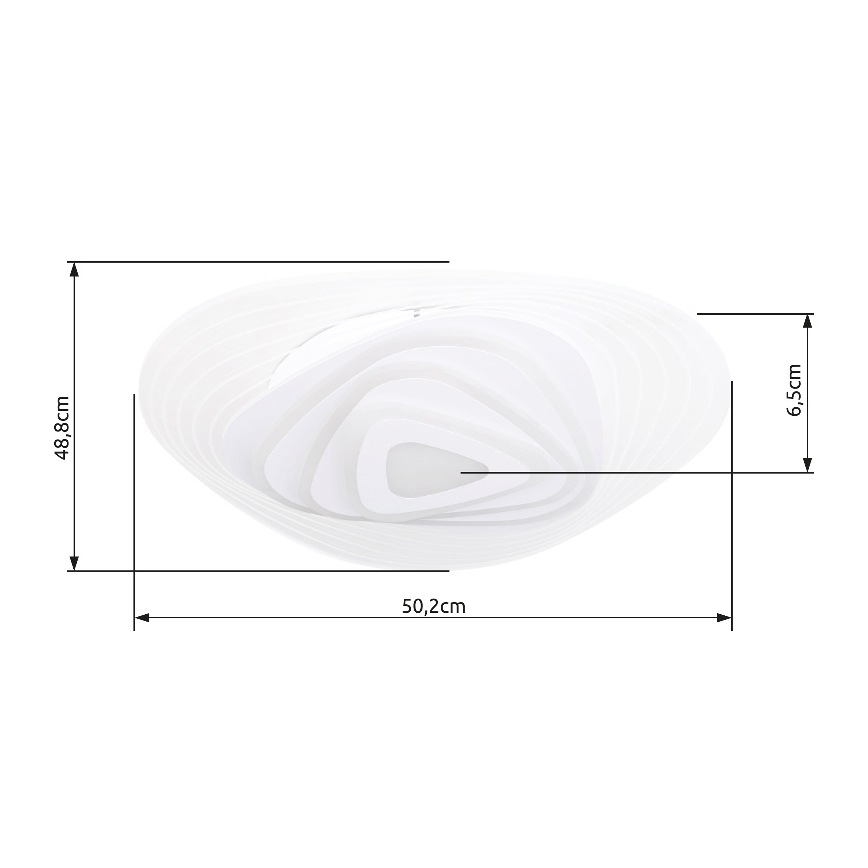Globo - LED Prigušiva stropna svjetiljka LED/40W/230V 3000-6500K 50,2x48,8 cm Wi-Fi Tuya + daljinski upravljač