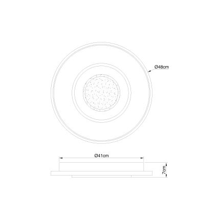 Globo - LED Prigušiva stropna svjetiljka LED/36W/230V 2700-6000K + daljinski upravljač