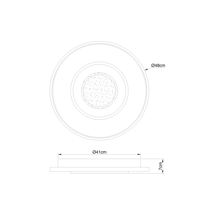 Globo - LED Prigušiva stropna svjetiljka LED/36W/230V 2700-6000K + daljinski upravljač