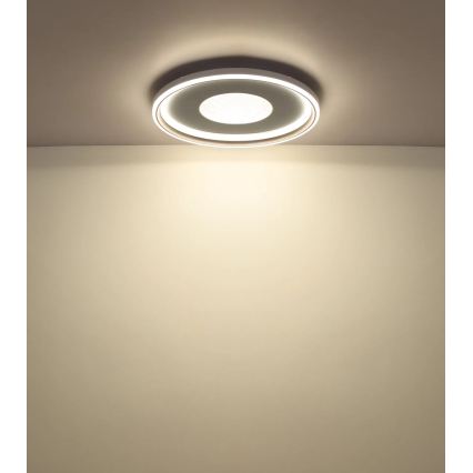 Globo - Prigušivo LED stropno svjetlo LED/60W/230V 2700-6000K, promjer 59 cm, bijelo/krem + daljinski upravljač