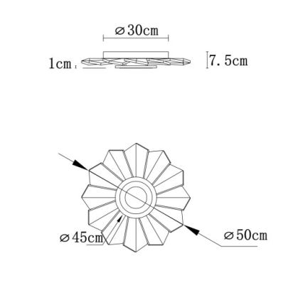 Globo - LED stropna svjetiljka s prigušivanjem LED/58W/230V 2700-6000K promjer 50 cm bijela + daljinski upravljač
