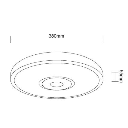 Globo - LED stropna svjetiljka LED/24W/230V 3000/4000/6000K Ø 38 cm matni krom