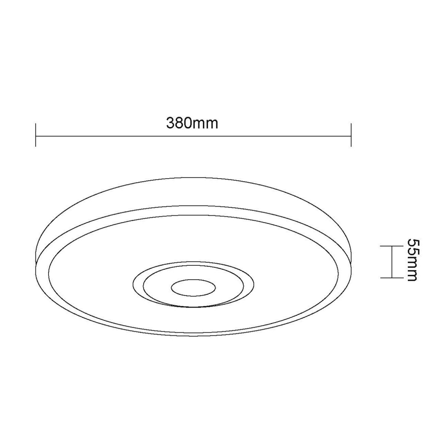 Globo - LED stropna svjetiljka LED/24W/230V 3000/4000/6000K Ø 38 cm matni krom