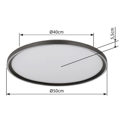 Globo - LED Prigušiva stropna svjetiljka LED/48W/230V pr. 50 cm 2700-6000K + daljinski upravljač