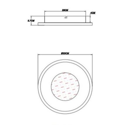Globo - LED Stropna svjetiljka LED/24W/230V 2700/4500/6500K pr. 33 cm