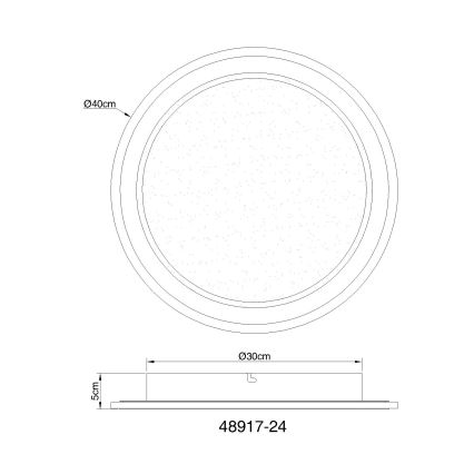 Globo - LED Prigušiva stropna svjetiljka LED/24W/230V 2700-6000K + daljinski upravljač