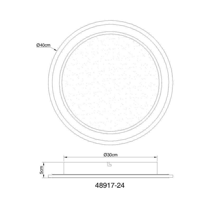 Globo - LED Prigušiva stropna svjetiljka LED/24W/230V 2700-6000K + daljinski upravljač