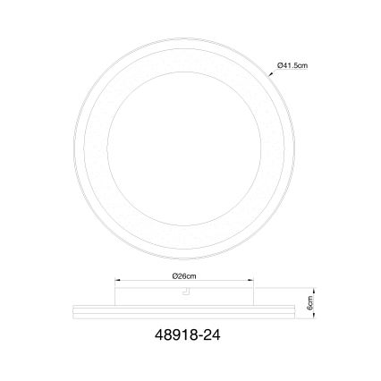 Globo - LED Prigušiva stropna svjetiljka LED/24W/230V 2700-6000K + daljinski upravljač