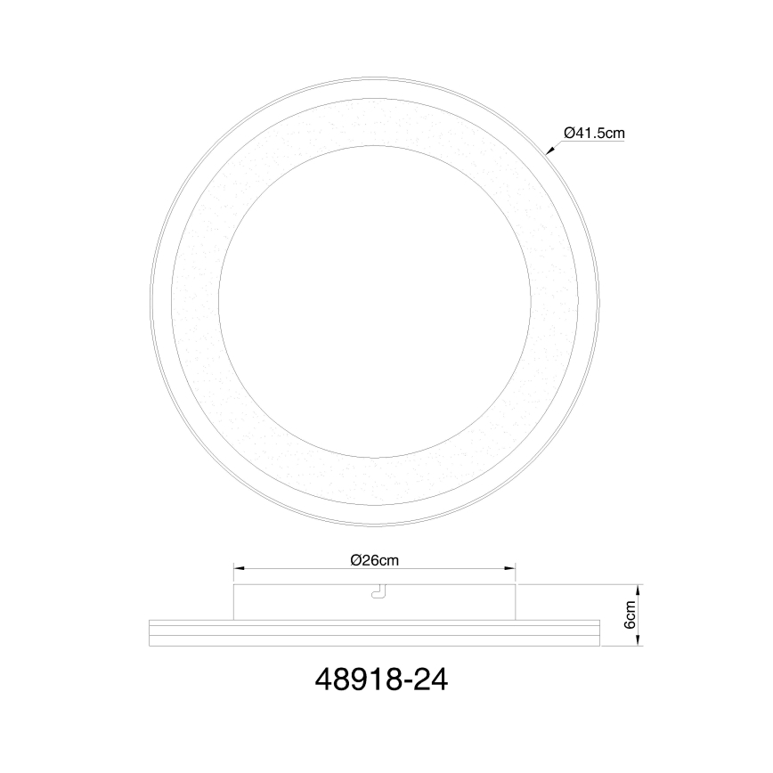 Globo - LED Prigušiva stropna svjetiljka LED/24W/230V 2700-6000K + daljinski upravljač