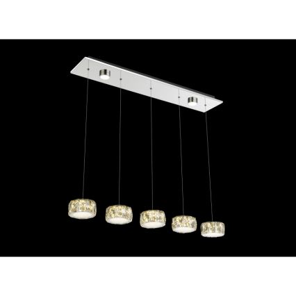 Globo - LED Luster na sajli LED/52W/230V 4000K sjajni krom/prozirna