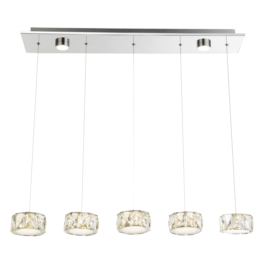 Globo - LED Luster na sajli LED/52W/230V 4000K sjajni krom/prozirna