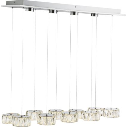 Globo - LED Luster na sajli LED/92W/230V 4000K sjajni krom/prozirna
