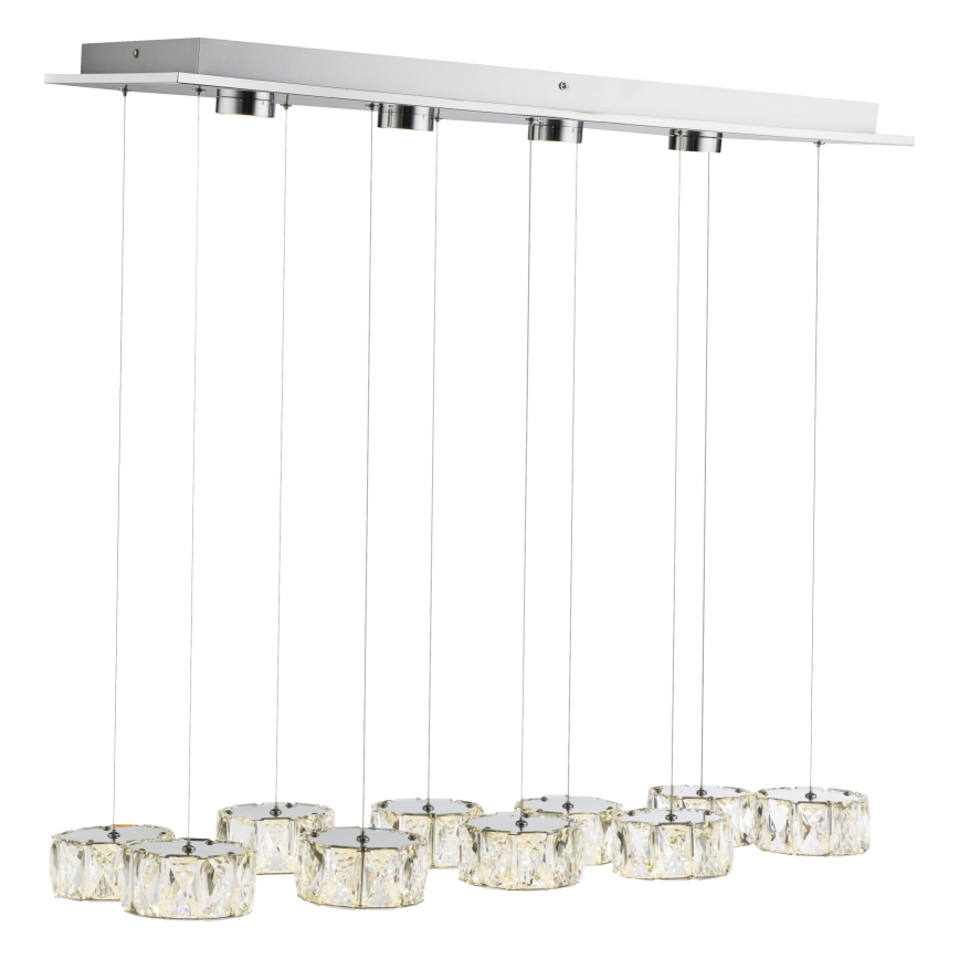 Globo - LED Luster na sajli LED/92W/230V 4000K sjajni krom/prozirna