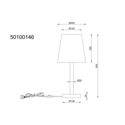 Globo - Stolna lampa 1xE14/25W/230V