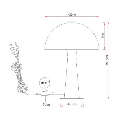 Globo - Stolna svjetiljka 1xE14/25W/230V bijela