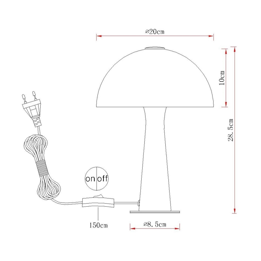 Globo - Stolna svjetiljka 1xE14/25W/230V bijela
