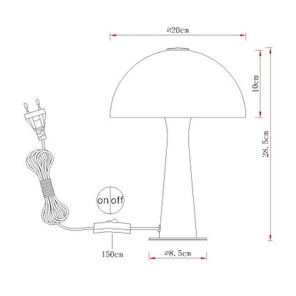 Globo - Stolna lampa 1xE14/25W/230V crna