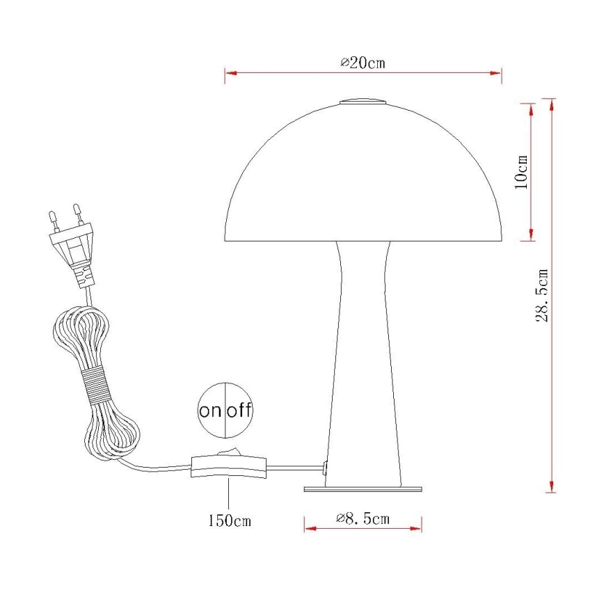 Globo - Stolna lampa 1xE14/25W/230V crna
