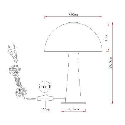 Globo - Stolna lampa 1xE14/25W/230V bež