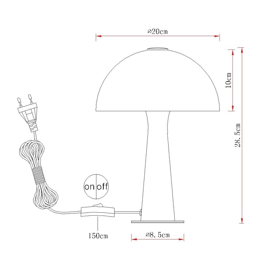Globo - Stolna lampa 1xE14/25W/230V bež